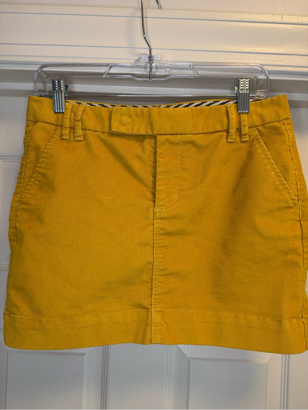 Golden Yellow Corduroy Gap Mini Skirt Size 4